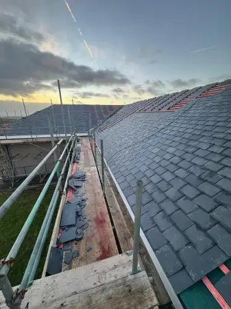 Click Here To Enlarge This Photo Of Natural Slate Re-Roofing - Sennen Cable Station