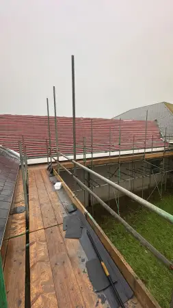 Click Here To Enlarge This Photo Of Natural Slate Re-Roofing - Sennen Cable Station