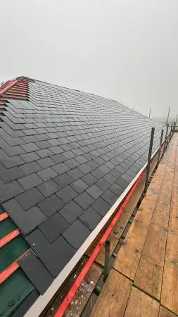 Click Here To Enlarge This Photo Of Natural Slate Re-Roofing - Sennen Cable Station