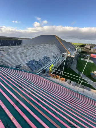 Click Here To Enlarge This Photo Of Natural Slate Re-Roofing - Sennen Cable Station