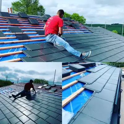 Photo of New Redland Cambrian Slate Roof Installation